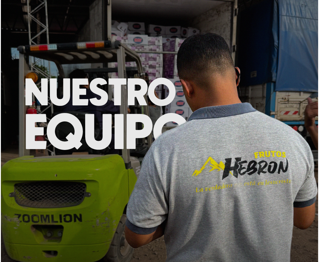 Equipo de logística de Hebrón Frutos coordinando carga